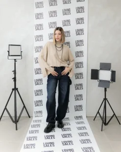 Maglione in lana con manica ampia – G090