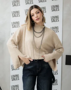 Maglione in lana con manica ampia – G090
