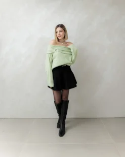 Maglione in lana con scollo a barca – 24686