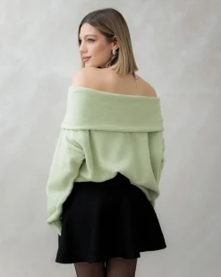 Maglione in lana con scollo a barca – 24686