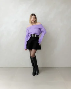 Maglione in lana con scollo a barca – 24686