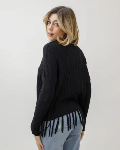 Maglione lavorato con frange – Z1182