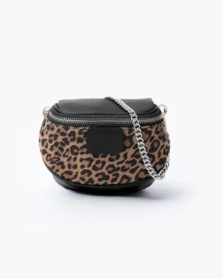 Micro ISABELLA animalier in pelle NERA – LOVING BAGS