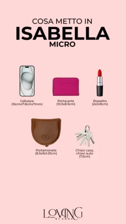 Micro ISABELLA animalier in pelle MARRONE – LOVING BAGS