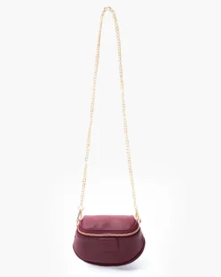 Micro ISABELLA BORDEAUX in pelle – LOVING BAGS