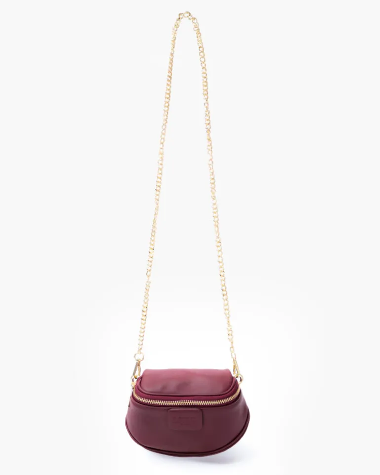 Micro ISABELLA BORDEAUX in pelle – LOVING BAGS
