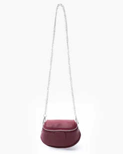 Micro ISABELLA BORDEAUX in pelle – LOVING BAGS