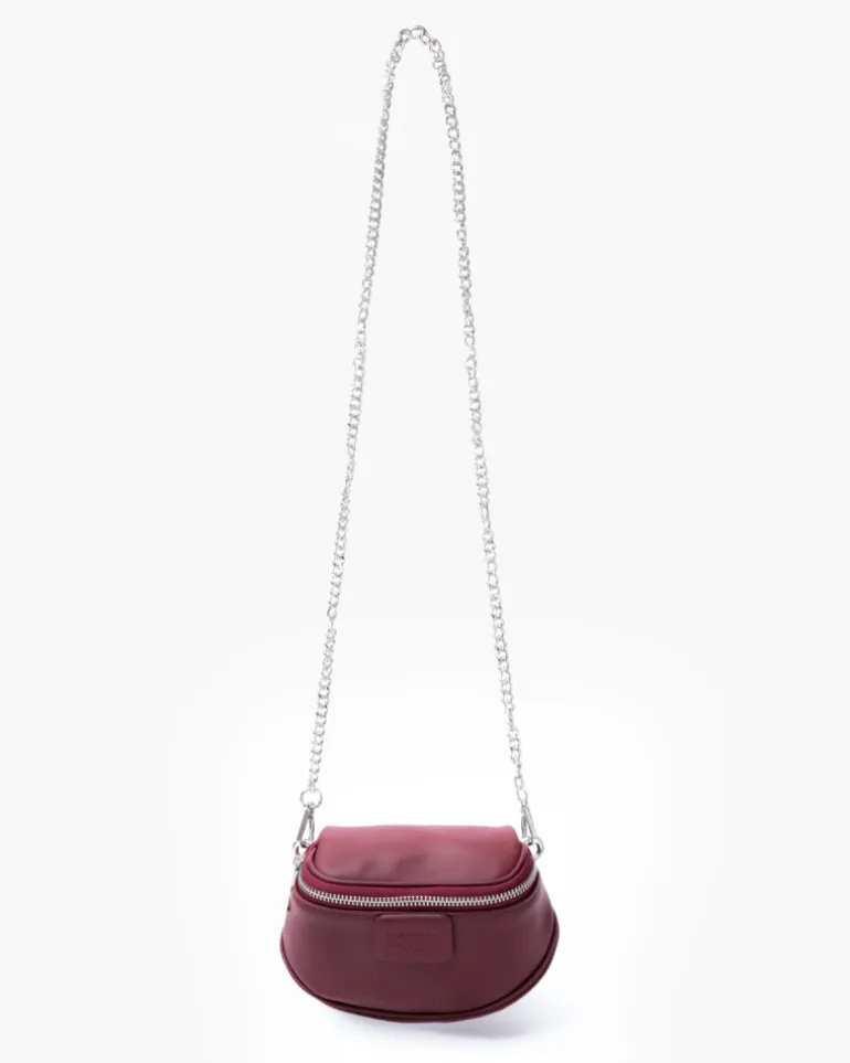 Micro ISABELLA BORDEAUX in pelle – LOVING BAGS