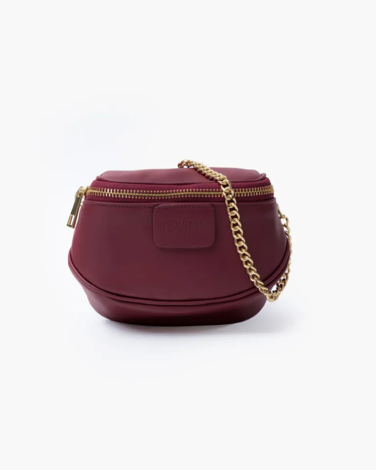 Micro ISABELLA BORDEAUX in pelle – LOVING BAGS