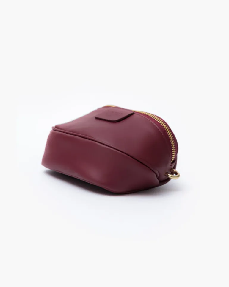 Micro ISABELLA BORDEAUX in pelle – LOVING BAGS
