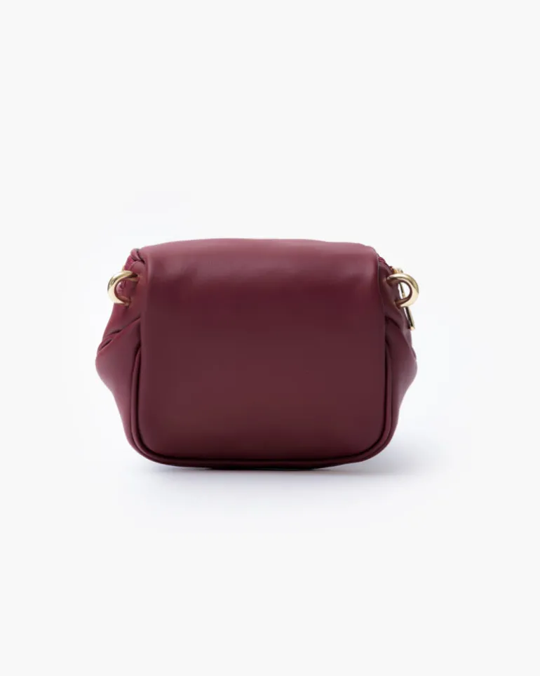 Micro ISABELLA BORDEAUX in pelle – LOVING BAGS