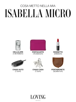 Micro ISABELLA cuoio in pelle – LOVING BAGS