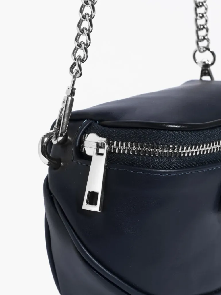 Micro ISABELLA in pelle BLU NOTTE – LOVING BAGS