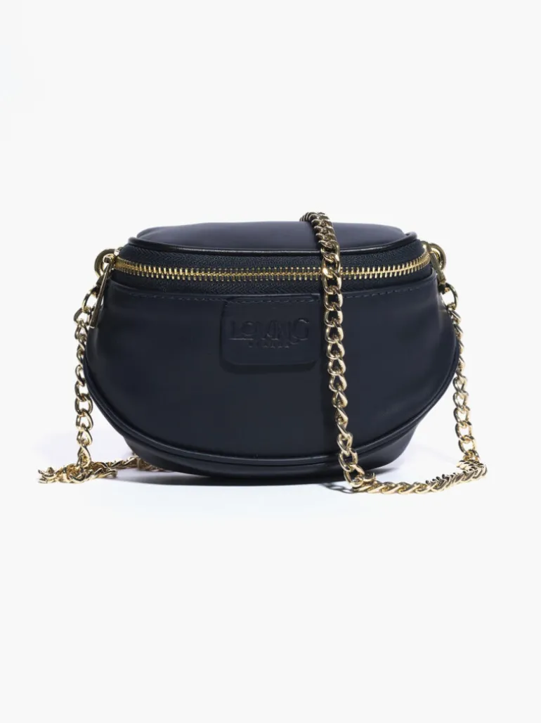 Micro ISABELLA in pelle BLU NOTTE – LOVING BAGS