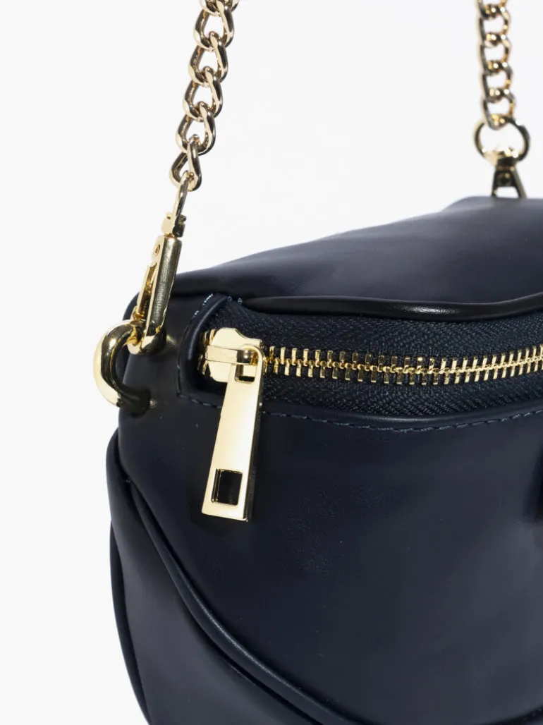 Micro ISABELLA in pelle BLU NOTTE – LOVING BAGS