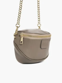Micro ISABELLA in pelle TORTORA – LOVING BAGS