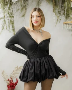 Minigonna a palloncino con fiocco big – 6227 slc