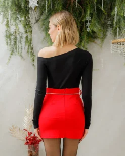 Minigonna con cintura strass – 18801