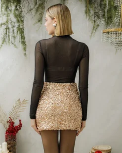 Minigonna con paillettes – 15599 slc