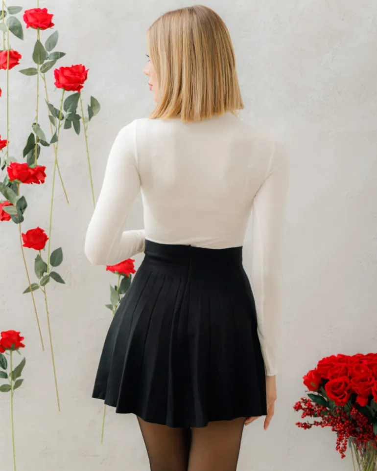 Minigonna in maglia plissè – 8040