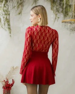 Minigonna in maglia plissè – 8040