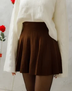 Minigonna in maglia plissè – 8040