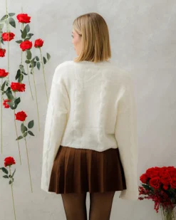 Minigonna in maglia plissè – 8040