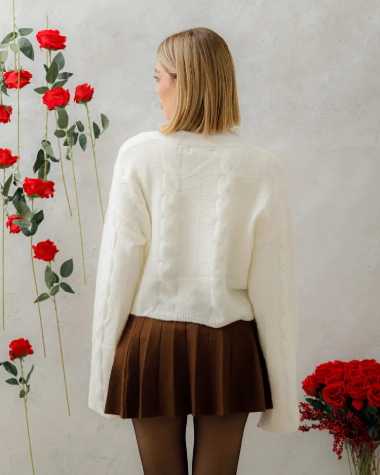 Minigonna in maglia plissè – 8040