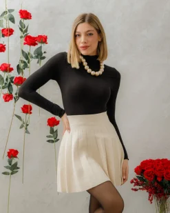 Minigonna in maglia plissè – 8040