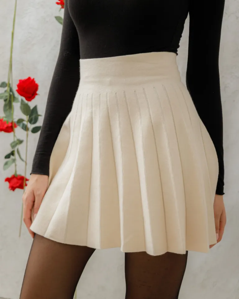 Minigonna in maglia plissè – 8040