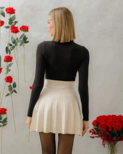 Minigonna in maglia plissè – 8040