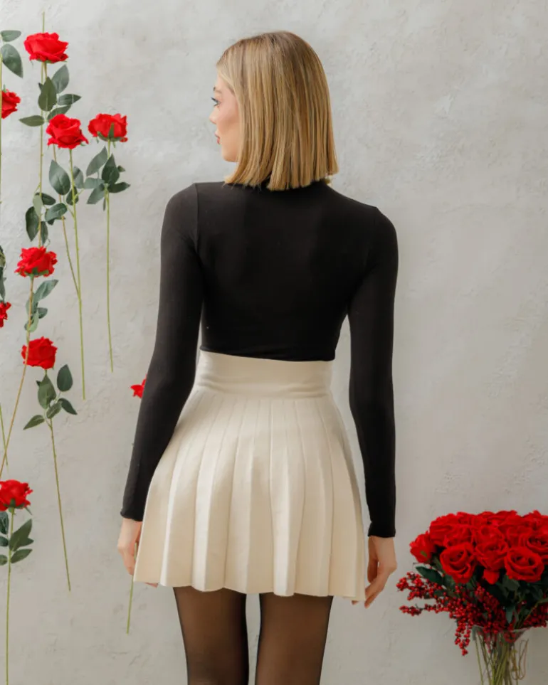 Minigonna in maglia plissè – 8040