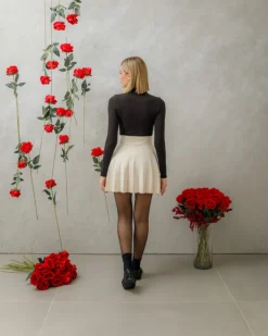 Minigonna in maglia plissè – 8040