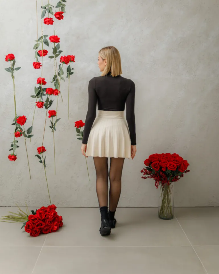 Minigonna in maglia plissè – 8040