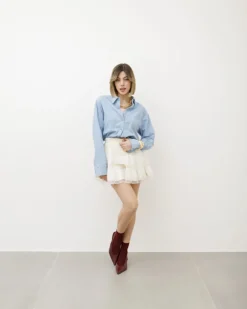Minigonna shorts con balze – J6898