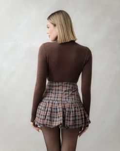 Minigonna tartan a palloncino – J6396 slc