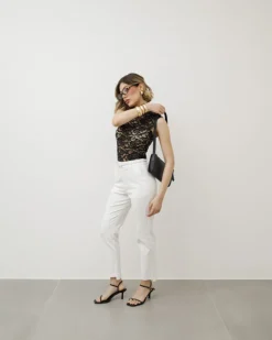 Pantaloni a sigaretta con cintura – 8231