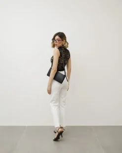 Pantaloni a sigaretta con cintura – 8231