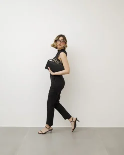 Pantaloni a sigaretta con cintura – 8231