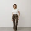 Pantaloni a zampa in lycra animalier – 1171