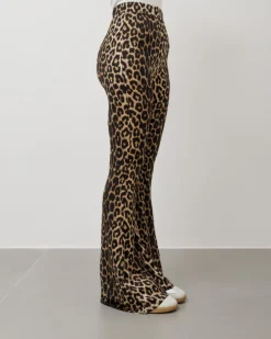 Pantaloni a zampa in lycra animalier – 1171