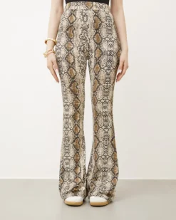 Pantaloni a zampa in lycra pitone – 1171