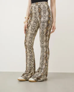 Pantaloni a zampa in lycra pitone – 1171