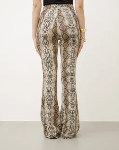 Pantaloni a zampa in lycra pitone – 1171