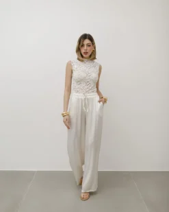 Pantaloni ampi satin – 3513
