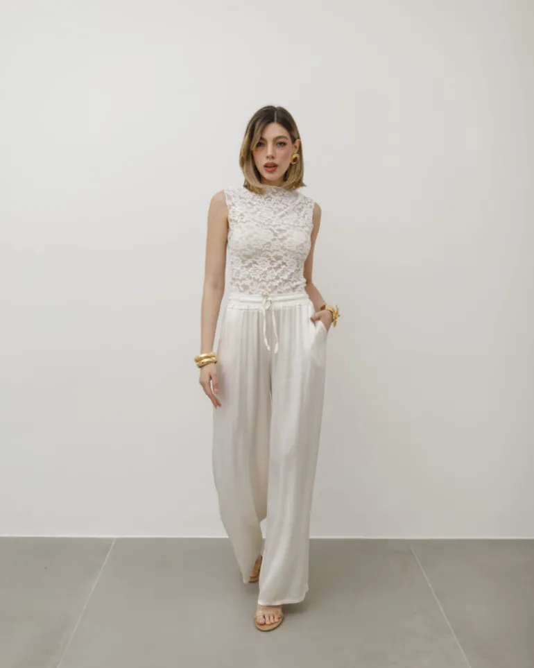Pantaloni ampi satin – 3513