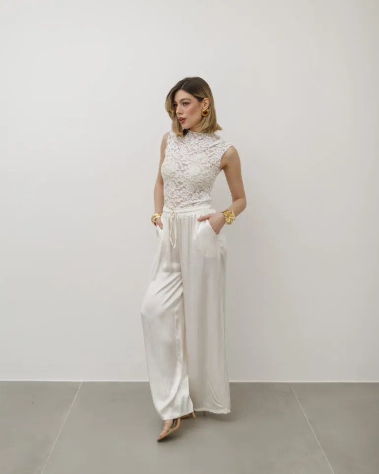 Pantaloni ampi satin – 3513