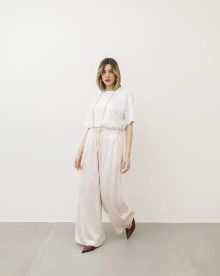 Pantaloni ampi satin – 3513