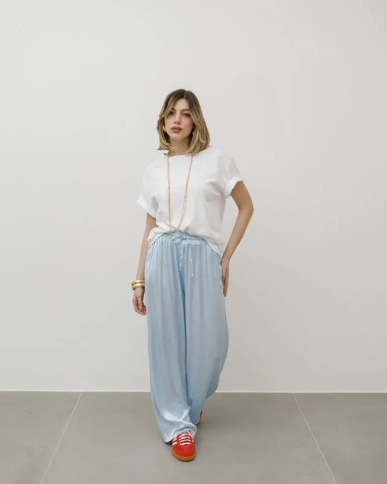Pantaloni ampi satin – 3513