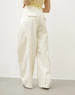 Pantaloni eleganti ballon panna – P6696